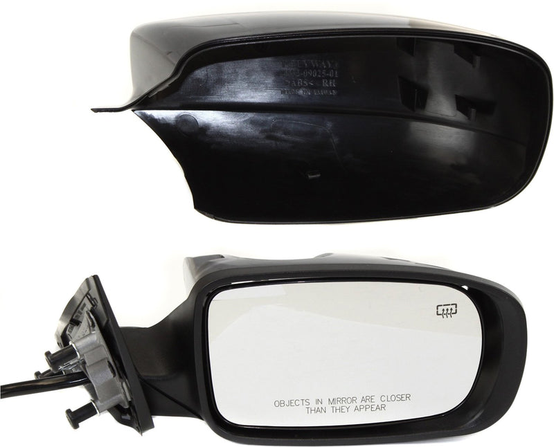 Driver and Passenger Side Mirrors, Power, Manual Folding, Heated, Paintable, Without Signal Light, Without memory, Without Puddle Light, Without Auto-Dimming, Without Blind Spot Feature | CH1321338,CH1320338