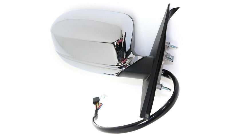 Driver and Passenger Side Mirrors, Power, Manual Folding, Heated, Chrome, Without Signal Light, With memory, Without Puddle Light, Without Auto-Dimming, Without Blind Spot Feature | CH1321342,CH1320342