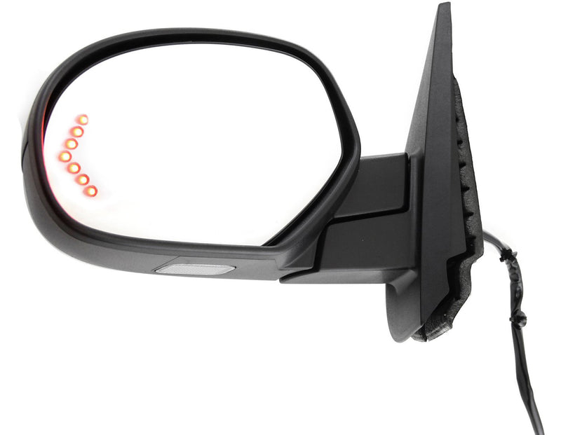 Driver and Passenger Side Mirrors, Power, Heated, Power Folding, with 1 Paintable and 1 Textured Black Cap, without Memory, Standard Type, with Additional Paint To Match Cap, New Body Style