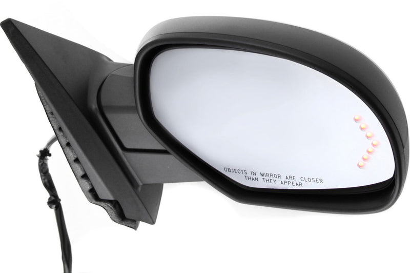 Driver and Passenger Side Mirrors, Power, Heated, Power Folding, with 1 Paintable and 1 Textured Black Cap, without Memory, Standard Type, with Additional Paint To Match Cap, New Body Style