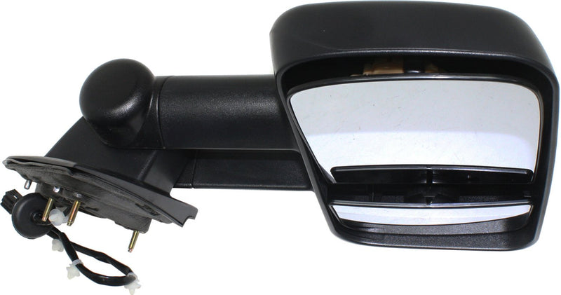 Driver and Passenger Side Towing Mirrors, Power, Heated, Manual Folding, Textured Black, without Signal Light | GM1321485,GM1320485