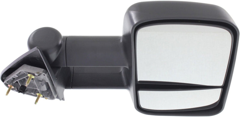 Driver and Passenger Side Towing Mirrors, Manual Adjust, Non-Heated, Manual Folding, Textured Black, without Signal Light, without Memory, without Puddle Light, without Auto-Dimming, Telescopic Type, Dual Glass, Extends 4 Inches, | GM1320416,GM1321416