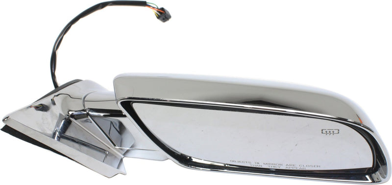 Driver and Passenger Side Mirrors, Non-Towing, Power, Manual Folding, Heated, Chrome, Without Signal Light, Without memory, Without Puddle Light, Without Auto-Dimming, Without Blind Spot Feature