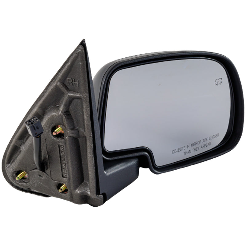 Driver and Passenger Side Non-Towing Mirrors, Power, Manual Folding, Heated, Textured Black, Without Signal Light, Without memory, With Puddle Light, Without Auto-Dimming | GM1320247,GM1321247