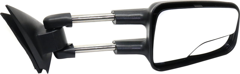 Driver and Passenger Side Towing Mirrors, Manual Adjust, Non-Heated, Manual Folding, Textured Black, | GM1320244,GM1321298