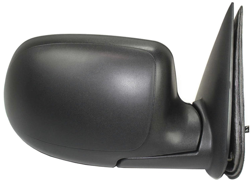 Driver and Passenger Side Mirrors, Power, Heated, Manual Folding, Textured Black, Standard Type, Old Body Style