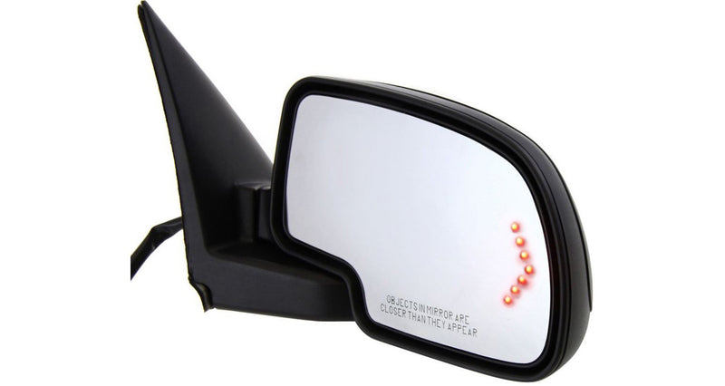 Driver and Passenger Side Mirrors, Power, Heated, Manual Folding, with 1 Paintable and 1 Textured Black Cap, Standard Type, with Additional Paint To Match Cap, Old Body Style