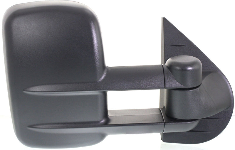 Driver and Passenger Side Towing Mirrors, Manual Adjust, Non-Heated, Manual Folding, Textured Black, Telescopic Type, Dual Glass, New Body Style, with RPO Code DF2 (Towing Style Mirrors) | GM1320337,GM1321337