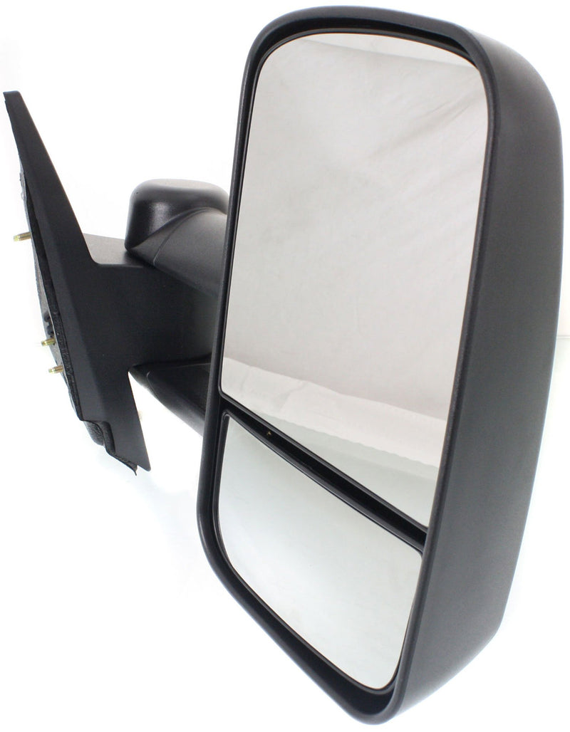 Driver and Passenger Side Towing Mirrors, Manual Adjust, Non-Heated, Manual Folding, Textured Black, Telescopic Type, Dual Glass, New Body Style, with RPO Code DF2 (Towing Style Mirrors) | GM1320337,GM1321337