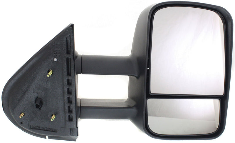 Driver and Passenger Side Towing Mirrors, Manual Adjust, Non-Heated, Manual Folding, Textured Black, Telescopic Type, Dual Glass, New Body Style, with RPO Code DF2 (Towing Style Mirrors) | GM1320337,GM1321337