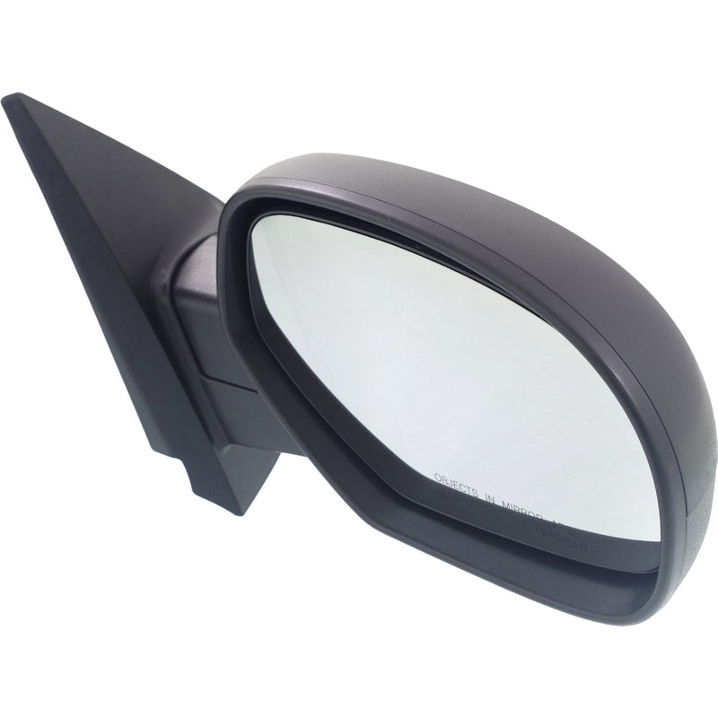 Driver and Passenger Side Mirrors, Manual Adjust, Non-Heated, Manual Folding, Textured Black, Standard Type, New Body Style | GM1320332,GM1321332