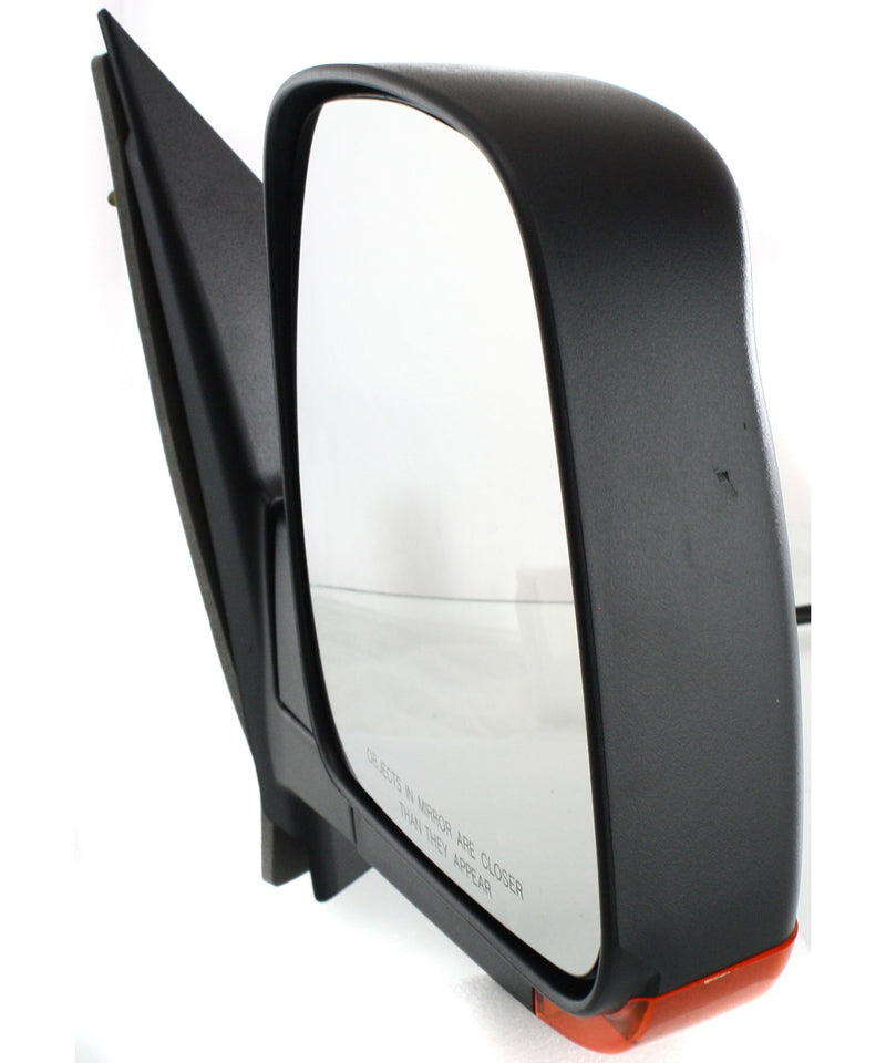 Driver and Passenger Side Mirrors, Power, Heated, Manual Folding, Textured Black, In-housing Signal Light, Standard Type | GM1320356,GM1321356