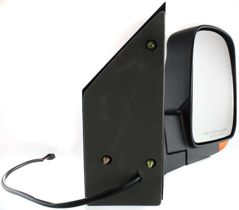 Driver and Passenger Side Mirrors, Power, Heated, Manual Folding, Textured Black, In-housing Signal Light, Standard Type | GM1320356,GM1321356