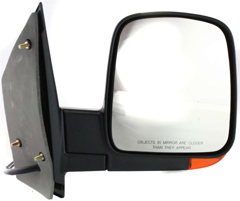 Driver and Passenger Side Mirrors, Power, Heated, Manual Folding, Textured Black, In-housing Signal Light, Standard Type | GM1320356,GM1321356