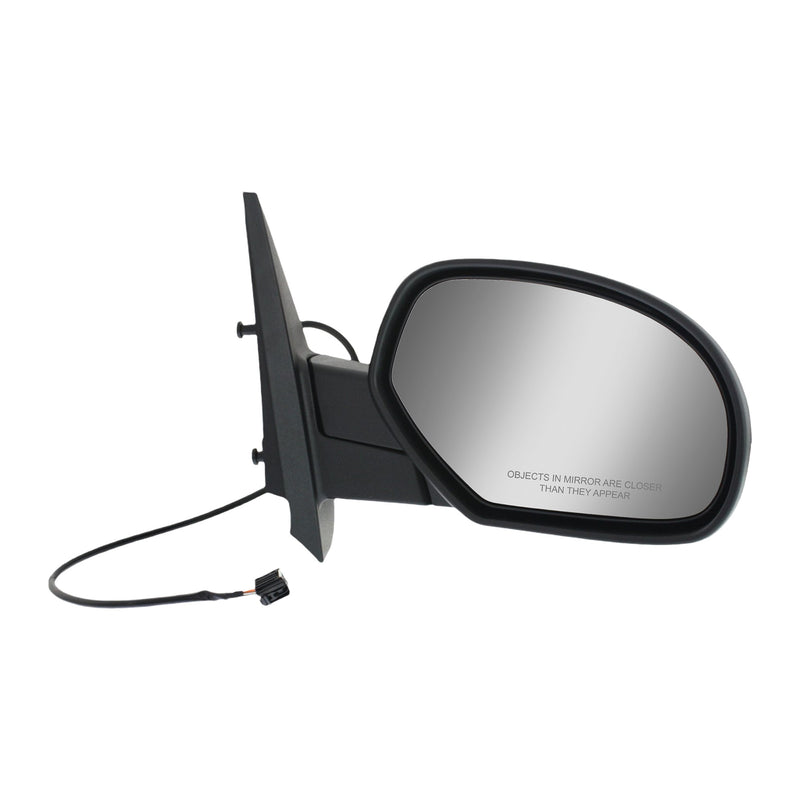 Driver and Passenger Side Mirrors, Power, Heated, Manual Folding, Textured Black, Standard Type, New Body Style | GM1321325,GM1320325