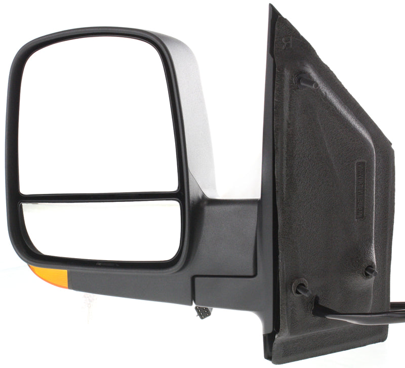 Driver and Passenger Side Mirrors, Power, Heated, Manual Folding, Textured Black, In-housing Signal Light, Standard Type
