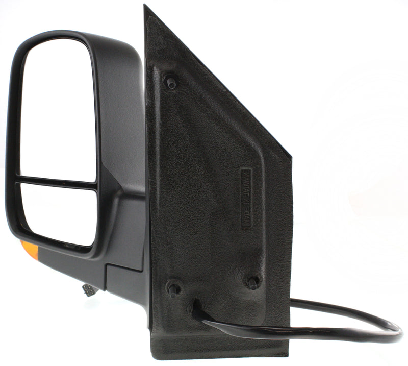 Driver and Passenger Side Mirrors, Power, Heated, Manual Folding, Textured Black, In-housing Signal Light, Standard Type