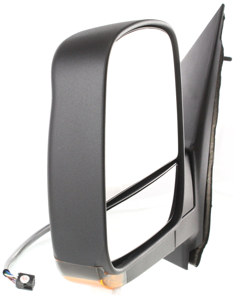 Driver and Passenger Side Mirrors, Power, Heated, Manual Folding, Textured Black, In-housing Signal Light, Standard Type