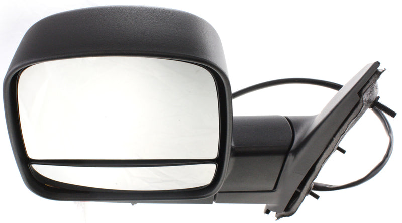 Driver and Passenger Side Mirrors, Power, Heated, Manual Folding, Textured Black, In-housing Signal Light, Standard Type