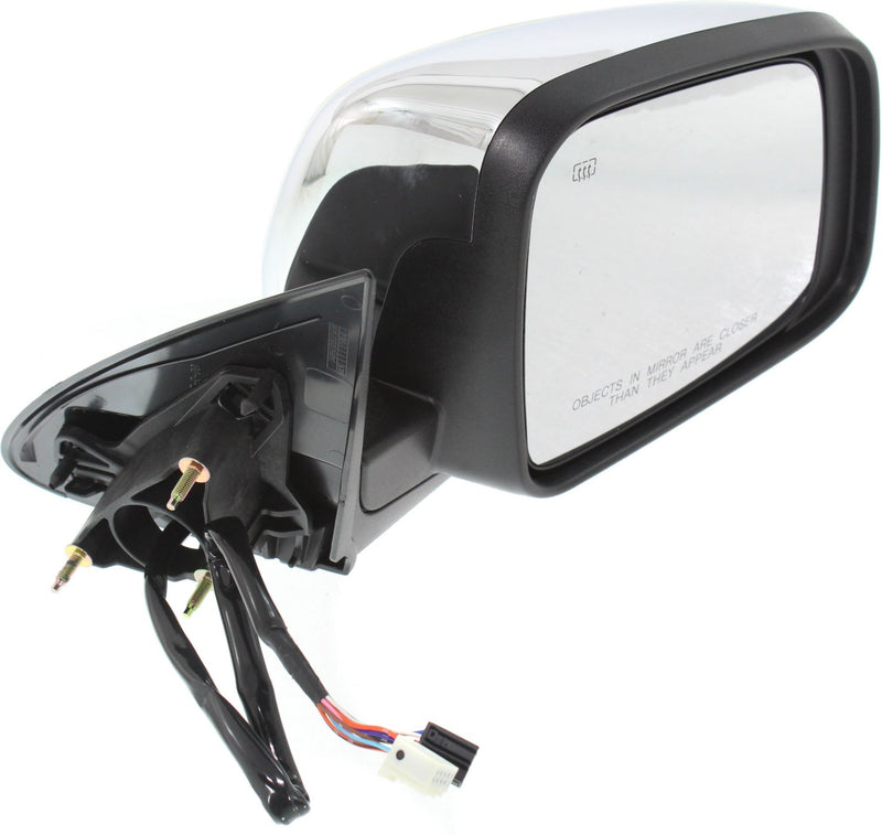 Driver and Passenger Side Mirrors, Power, Heated, Manual Folding, Chrome, In-housing Signal Light, without Blind Spot Feature | CH1321377,CH1320377