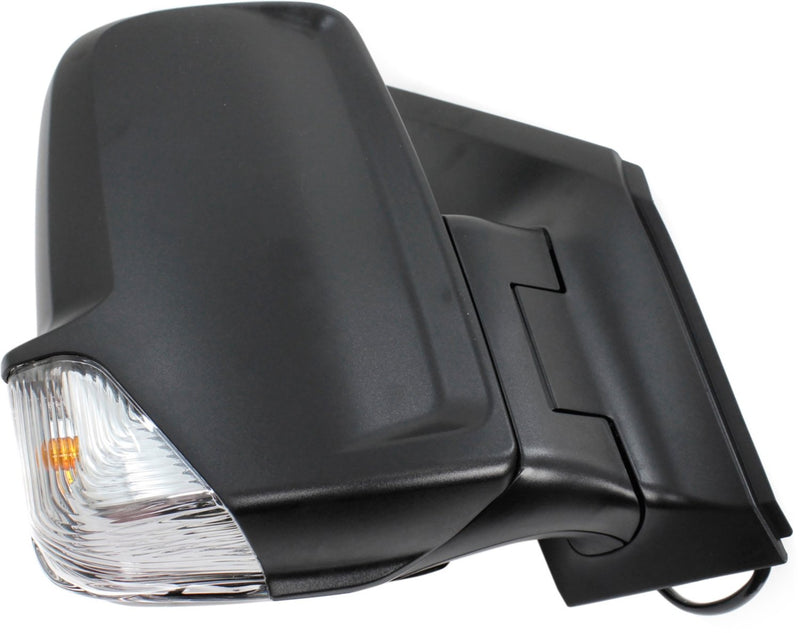 Driver and Passenger Side Non-Towing Mirrors, Power, Manual Folding, Heated, Textured Black, In-housing Signal Light, Without memory, Without Puddle Light, Without Auto-Dimming | MB1320114,MB1321114