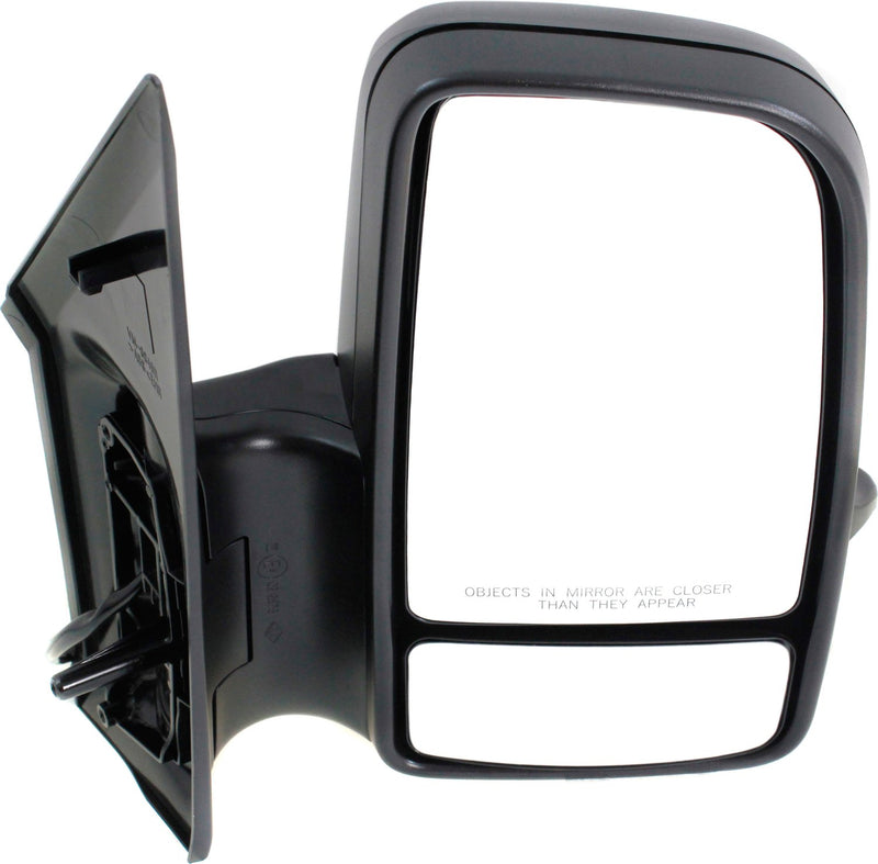 Driver and Passenger Side Non-Towing Mirrors, Power, Manual Folding, Heated, Textured Black, In-housing Signal Light, Without memory, Without Puddle Light, Without Auto-Dimming | MB1320114,MB1321114