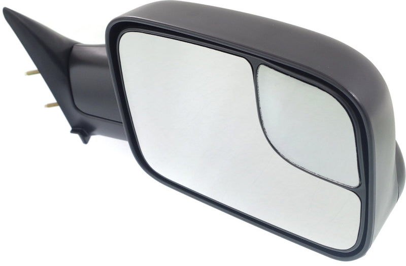 Driver and Passenger Side Towing Mirrors, Manual Adjust, Non-Heated, Manual Folding, Textured Black, with Blind Spot Glass and Brackets, Old Body Style | CH1320332,CH1321332