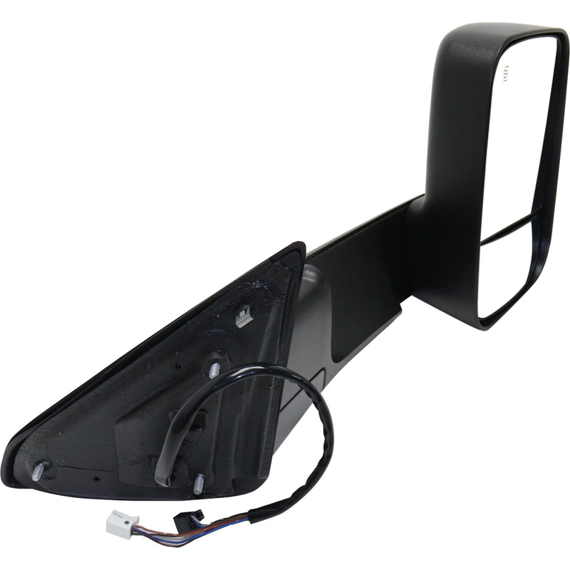 Driver and Passenger Side Towing Mirror, Power, Manual Folding, Heated, Textured Black, In-housing Signal Light, Without memory, With Puddle Light, Without Auto-Dimming, With Blind Spot Glass | CH1321350,CH1320350