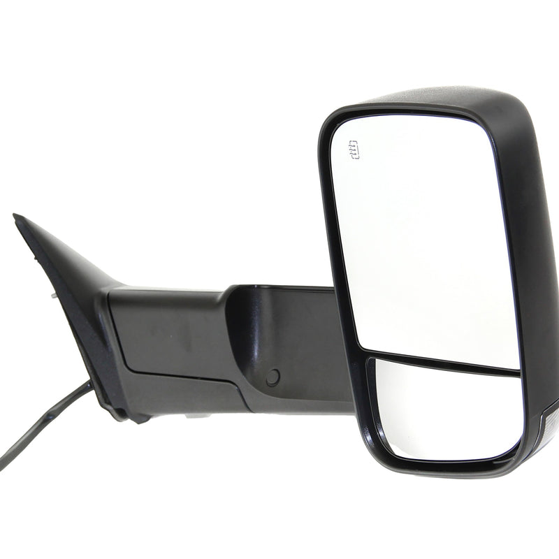 Driver and Passenger Side Towing Mirror, Power, Manual Folding, Heated, Textured Black, In-housing Signal Light, Without memory, With Puddle Light, Without Auto-Dimming, With Blind Spot Glass | CH1321350,CH1320350