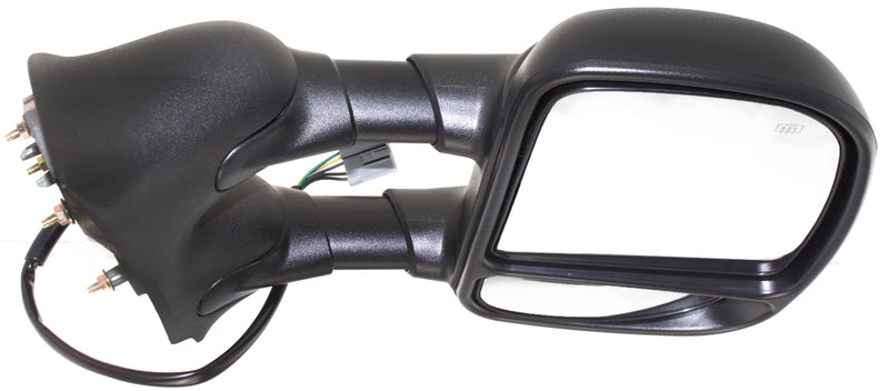 Driver and Passenger Side Towing Mirrors, Power, Manual Folding, Heated, Paintable, Without Signal Light, Without memory, Without Puddle Light, Without Auto-Dimming | FO1320218,FO1321218