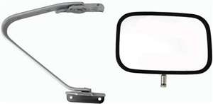Driver and Passenger Side Non-Towing Mirrors, Manual Adjust, Manual Folding, Non-Heated, Polished, Without Signal Light, Without memory, Without Puddle Light, Without Auto-Dimming