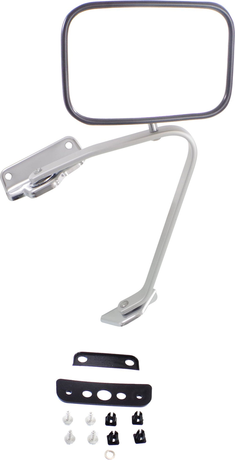 Driver and Passenger Side Non-Towing Mirrors, Manual Adjust, Manual Folding, Non-Heated, Polished, Without Signal Light, Without memory, Without Puddle Light, Without Auto-Dimming