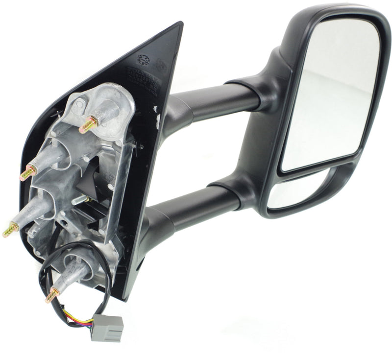 Driver and Passenger Side Towing Mirrors, Power, Manual Folding, Non-Heated, Textured Black, Without Signal Light, Without memory, Without Puddle Light, Without Auto-Dimming | FO1320329,FO1321329