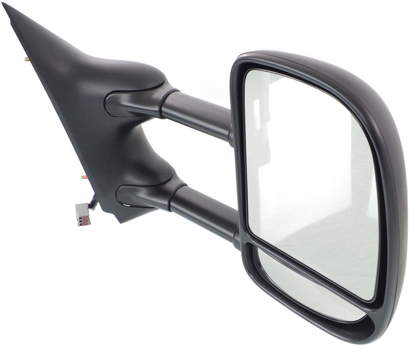 Driver and Passenger Side Towing Mirrors, Power, Manual Folding, Non-Heated, Textured Black, Without Signal Light, Without memory, Without Puddle Light, Without Auto-Dimming | FO1320329,FO1321329