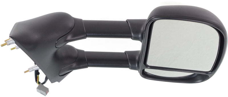 Driver and Passenger Side Towing Mirrors, Power, Manual Folding, Non-Heated, Textured Black, Without Signal Light, Without memory, Without Puddle Light, Without Auto-Dimming | FO1320329,FO1321329