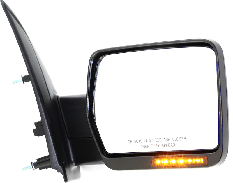Driver and Passenger Side Mirrors, Power, Heated, Manual Folding, Textured Black, In-housing Signal Light, Standard Type, with Reflector, 2009 To 2010 Style | FO1320349,FO1321349