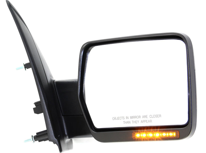 Driver and Passenger Side Mirrors, Power, Heated, Manual Folding, Textured Black, In-housing Signal Light, Standard Type, with Reflector, 2009 To 2010 Style | FO1320349,FO1321349