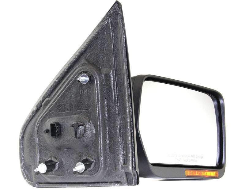 Driver and Passenger Side Mirrors, Power, Heated, Manual Folding, Textured Black, In-housing Signal Light, Standard Type, with Reflector, 2009 To 2010 Style | FO1320349,FO1321349