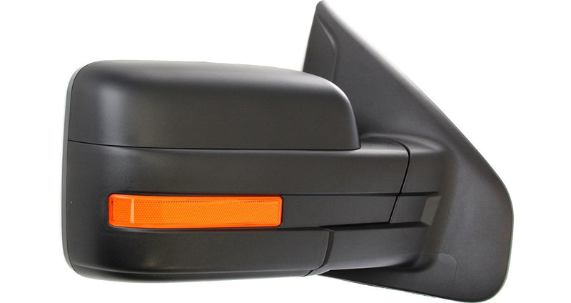 Driver and Passenger Side Mirrors, Power, Heated, Manual Folding, Textured Black, In-housing Signal Light, Standard Type, with Reflector, 2009 To 2010 Style | FO1320349,FO1321349