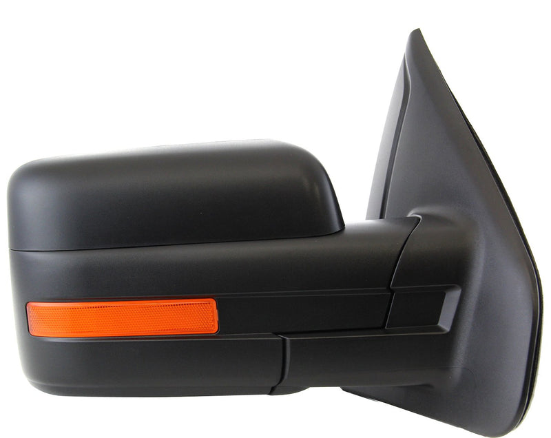 Driver and Passenger Side Mirrors, Power, Heated, Manual Folding, Textured Black, In-housing Signal Light, Standard Type, with Reflector, 2009 To 2010 Style | FO1320349,FO1321349