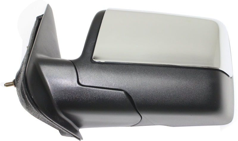 Driver and Passenger Side Mirrors, Manual Adjust, Manual Folding, Non-Heated, Chrome, Without Signal Light, Without memory, Without Puddle Light, Without Auto-Dimming, Without Blind Spot Feature