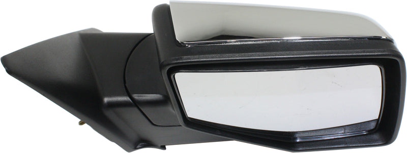 Driver and Passenger Side Mirrors, Manual Adjust, Manual Folding, Non-Heated, Chrome, Without Signal Light, Without memory, Without Puddle Light, Without Auto-Dimming, Without Blind Spot Feature
