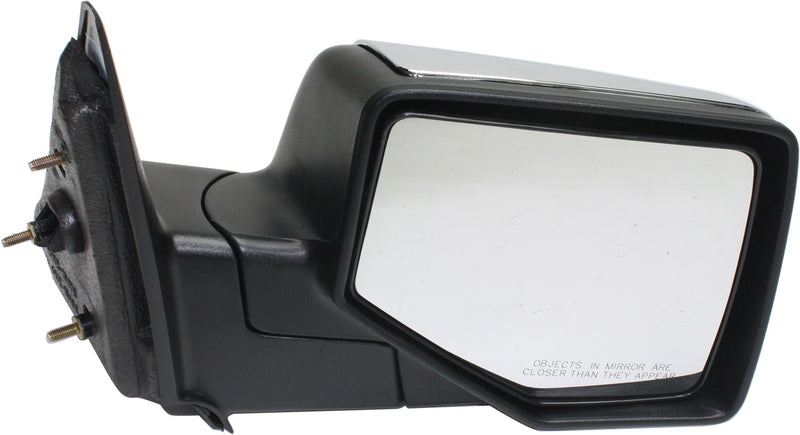 Driver and Passenger Side Mirrors, Manual Adjust, Manual Folding, Non-Heated, Chrome, Without Signal Light, Without memory, Without Puddle Light, Without Auto-Dimming, Without Blind Spot Feature