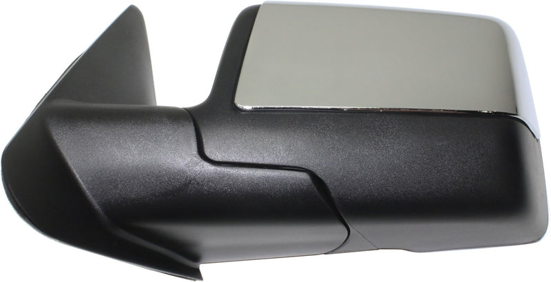 Driver and Passenger Side Mirrors, Power, Manual Folding, Non-Heated, Chrome, Without Signal Light, Without memory, Without Puddle Light, Without Auto-Dimming, Without Blind Spot Feature