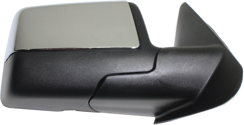 Driver and Passenger Side Mirrors, Power, Manual Folding, Non-Heated, Chrome, Without Signal Light, Without memory, Without Puddle Light, Without Auto-Dimming, Without Blind Spot Feature