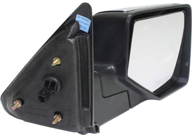 Driver and Passenger Side Mirrors, Power, Manual Folding, Non-Heated, Chrome, Without Signal Light, Without memory, Without Puddle Light, Without Auto-Dimming, Without Blind Spot Feature