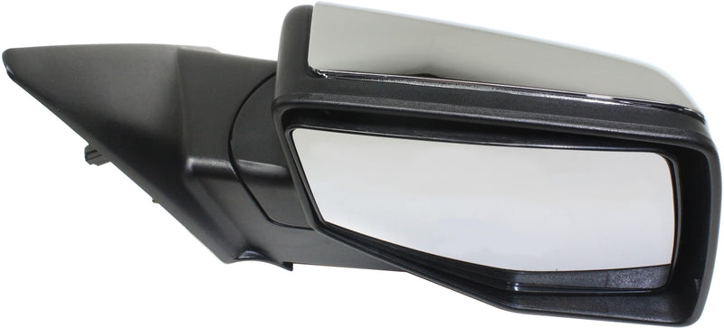 Driver and Passenger Side Mirrors, Power, Manual Folding, Non-Heated, Chrome, Without Signal Light, Without memory, Without Puddle Light, Without Auto-Dimming, Without Blind Spot Feature