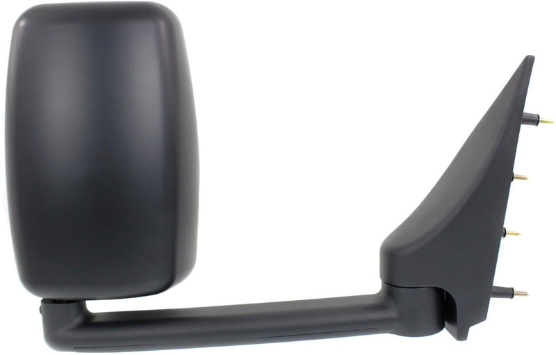 Driver and Passenger Side Towing Mirrors, Manual Adjust, Manual Folding, Non-Heated, Paintable, Without Signal Light, Without memory, Without Puddle Light, Without Auto-Dimming