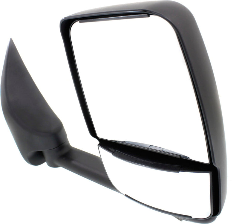 Driver and Passenger Side Towing Mirrors, Manual Adjust, Manual Folding, Non-Heated, Paintable, Without Signal Light, Without memory, Without Puddle Light, Without Auto-Dimming