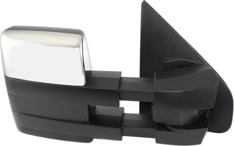 Driver And Passenger Side Towing Mirrors Power Heated Manual Folding Chrome With Memory Telescopic Type Dual Glass New Body Style | FO1321388,FO1320388